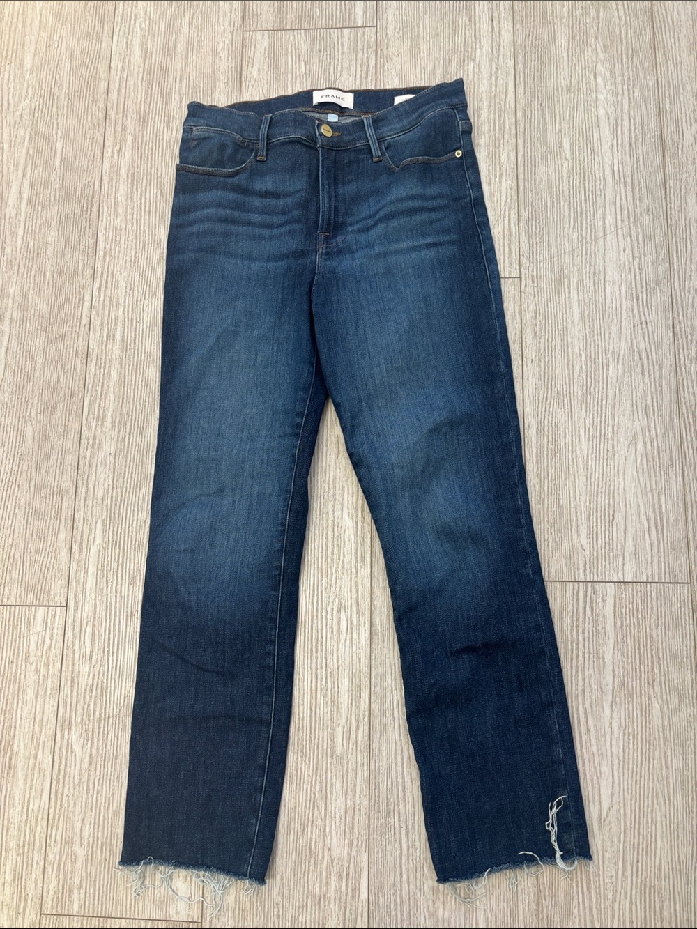 Frame Le High Straight Blue Jeans size 29